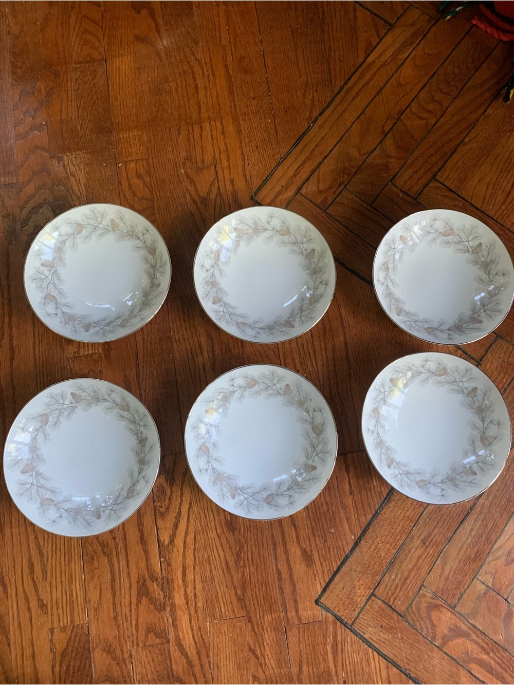 Sango Sierra Pines Set of 6 7 inch Soup Bowls